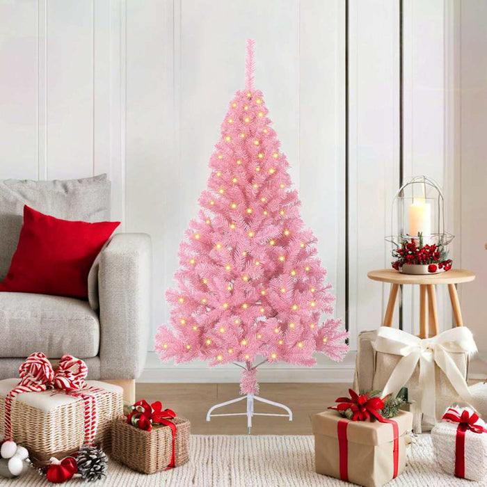 Pom de Crăciun artificial pre-iluminat Roz 120 cm PVC - WALTI WALTI