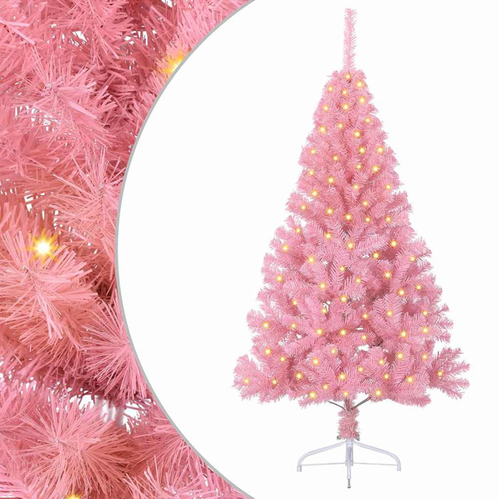 Pom de Crăciun artificial pre-iluminat Roz 120 cm PVC - WALTI WALTI