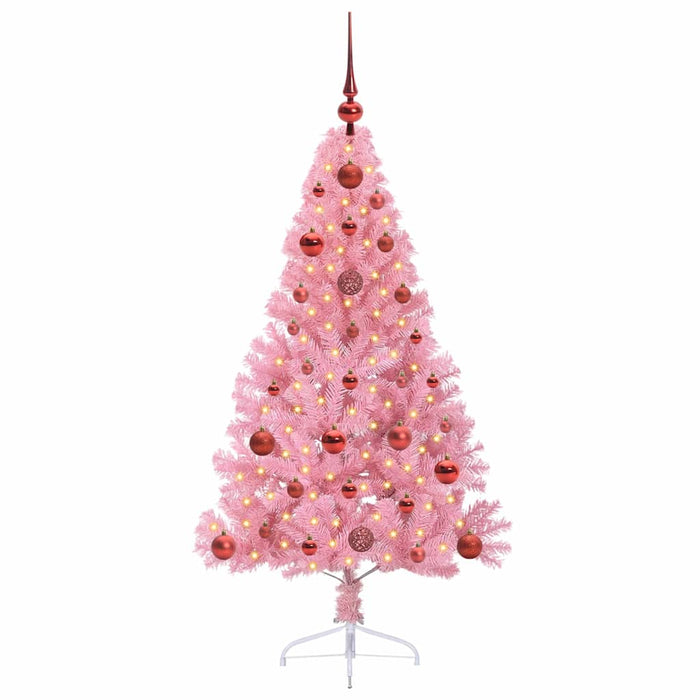 Pom de Crăciun artificial pre-iluminat Roz 120 cm PVC - WALTI WALTI