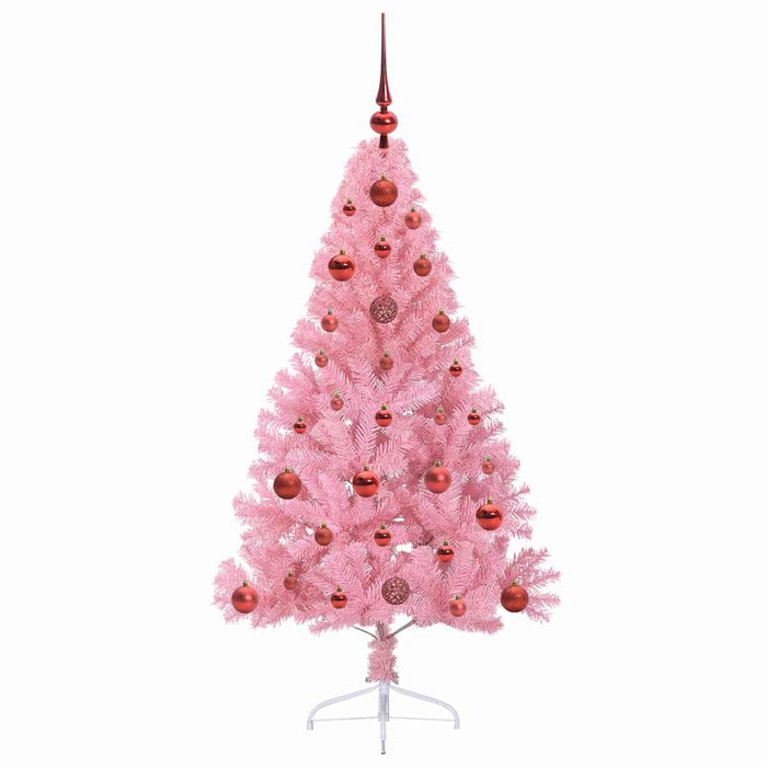 Pom de Crăciun artificial pre-iluminat Roz 120 cm PVC - WALTI WALTI