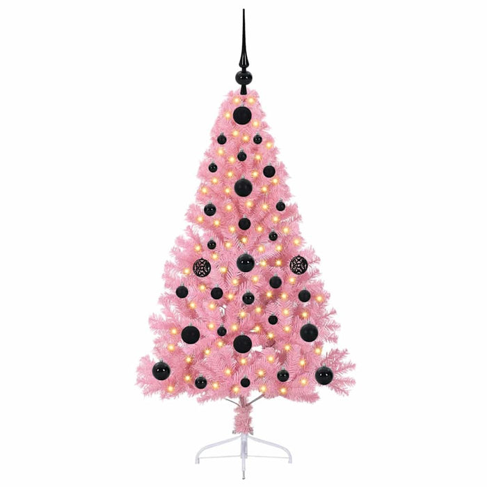 Pom de Crăciun artificial pre-iluminat Roz 120 cm PVC - WALTI WALTI