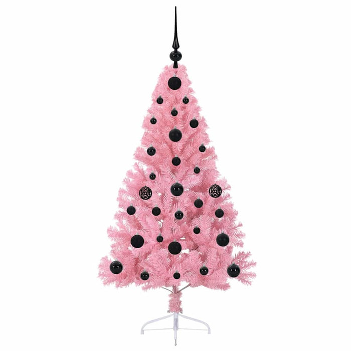 Pom de Crăciun artificial pre-iluminat Roz 120 cm PVC - WALTI WALTI