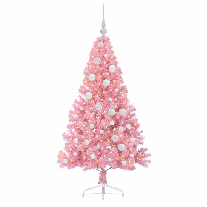 Pom de Crăciun artificial pre-iluminat Roz 120 cm PVC - WALTI WALTI