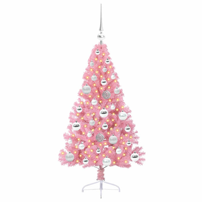 Pom de Crăciun artificial pre-iluminat Roz 120 cm PVC - WALTI WALTI