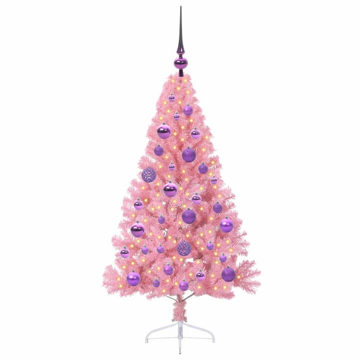 Pom de Crăciun artificial pre-iluminat Roz 120 cm PVC - WALTI WALTI