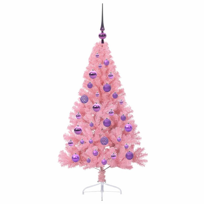 Pom de Crăciun artificial pre-iluminat Roz 120 cm PVC - WALTI WALTI