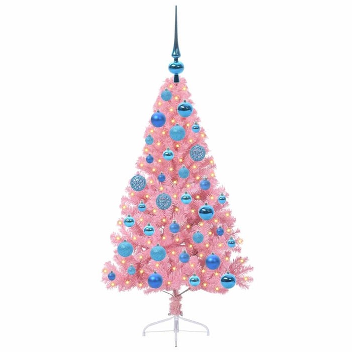 Pom de Crăciun artificial pre-iluminat Roz 120 cm PVC - WALTI WALTI