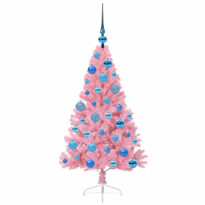 Pom de Crăciun artificial pre-iluminat Roz 120 cm PVC - WALTI WALTI