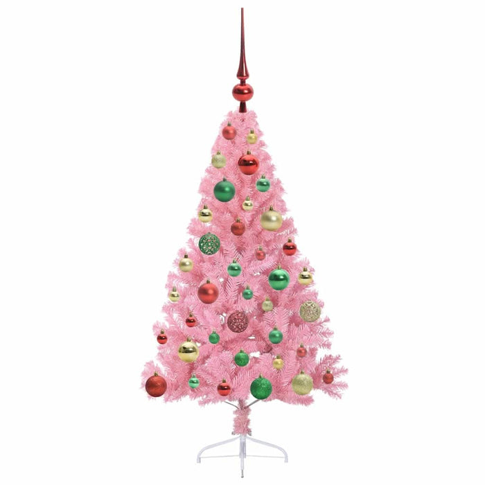 Pom de Crăciun artificial pre-iluminat Roz 120 cm PVC - WALTI WALTI