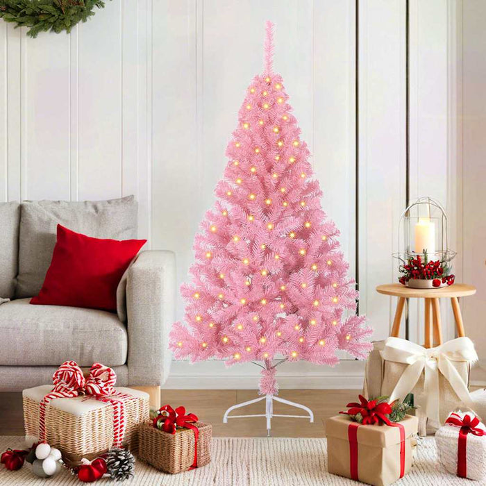 Pom de Crăciun artificial pre-iluminat Roz 150 cm PVC - WALTI WALTI