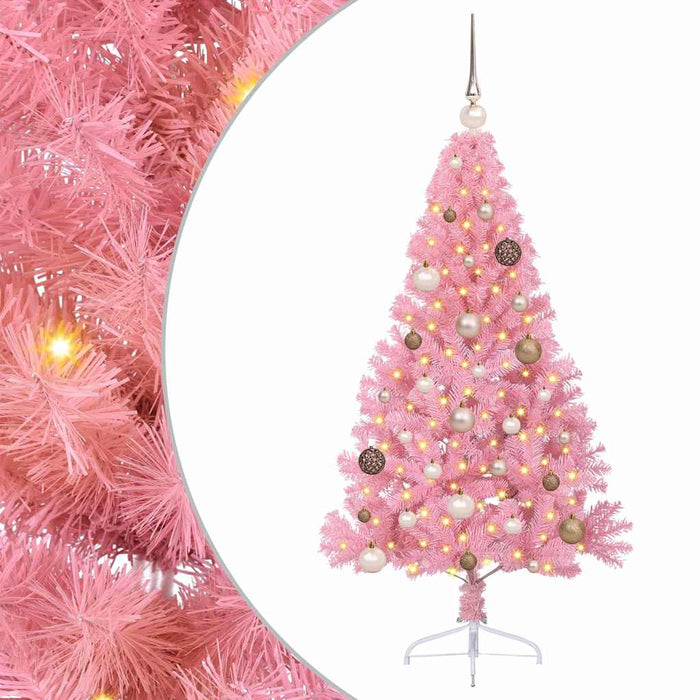 Pom de Crăciun artificial pre-iluminat Roz 150 cm PVC - WALTI WALTI