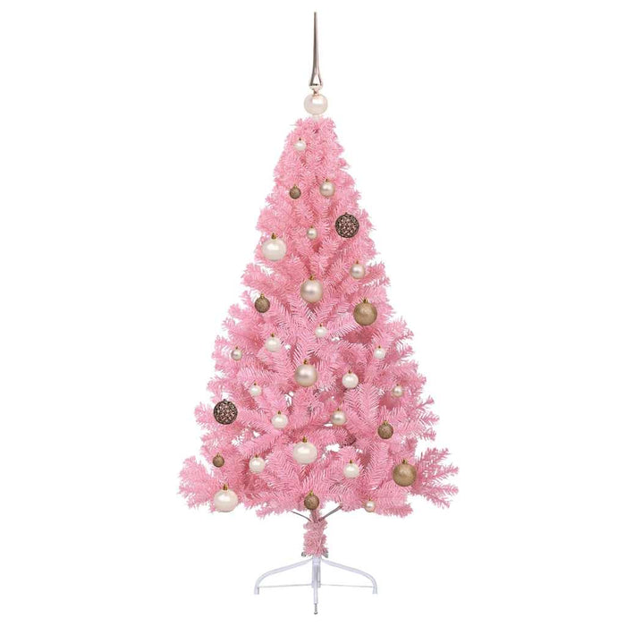 Pom de Crăciun artificial pre-iluminat Roz 150 cm PVC - WALTI WALTI