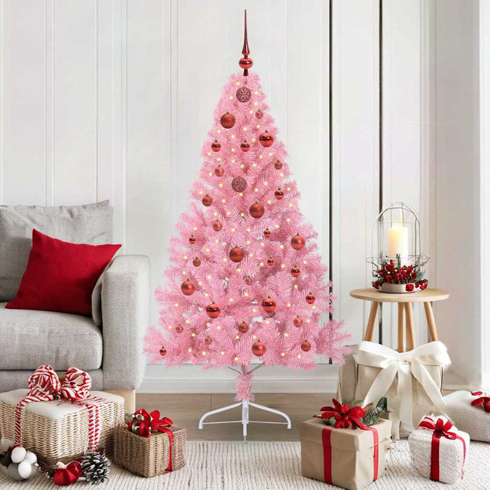 Pom de Crăciun artificial pre-iluminat Roz 150 cm PVC - WALTI WALTI