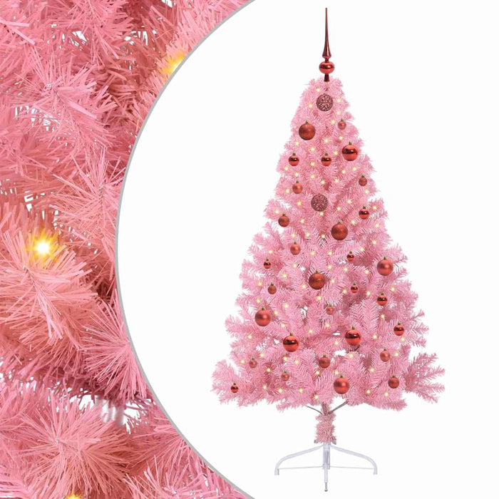 Pom de Crăciun artificial pre-iluminat Roz 150 cm PVC - WALTI WALTI