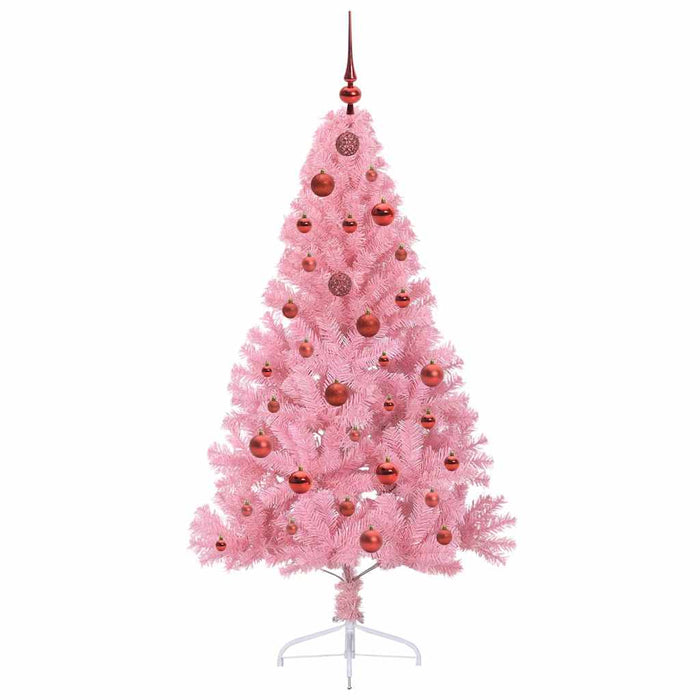 Pom de Crăciun artificial pre-iluminat Roz 150 cm PVC - WALTI WALTI