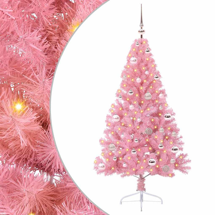 Pom de Crăciun artificial pre-iluminat Roz 150 cm PVC - WALTI WALTI
