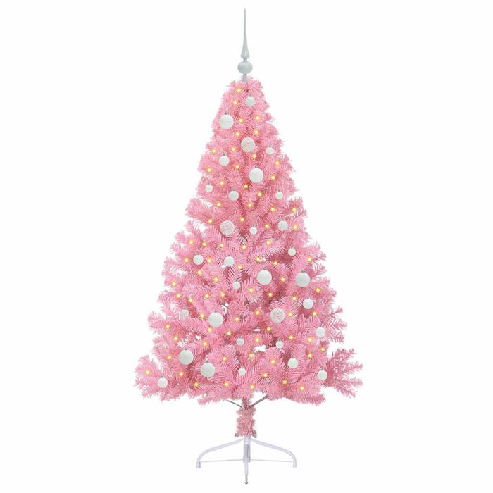 Pom de Crăciun artificial pre-iluminat Roz 150 cm PVC - WALTI WALTI