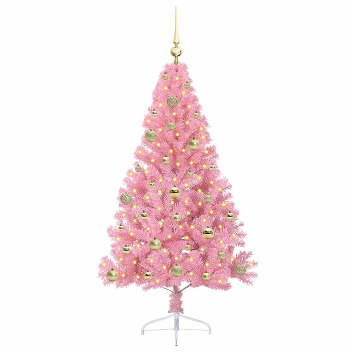 Pom de Crăciun artificial pre-iluminat Roz 150 cm PVC - WALTI WALTI