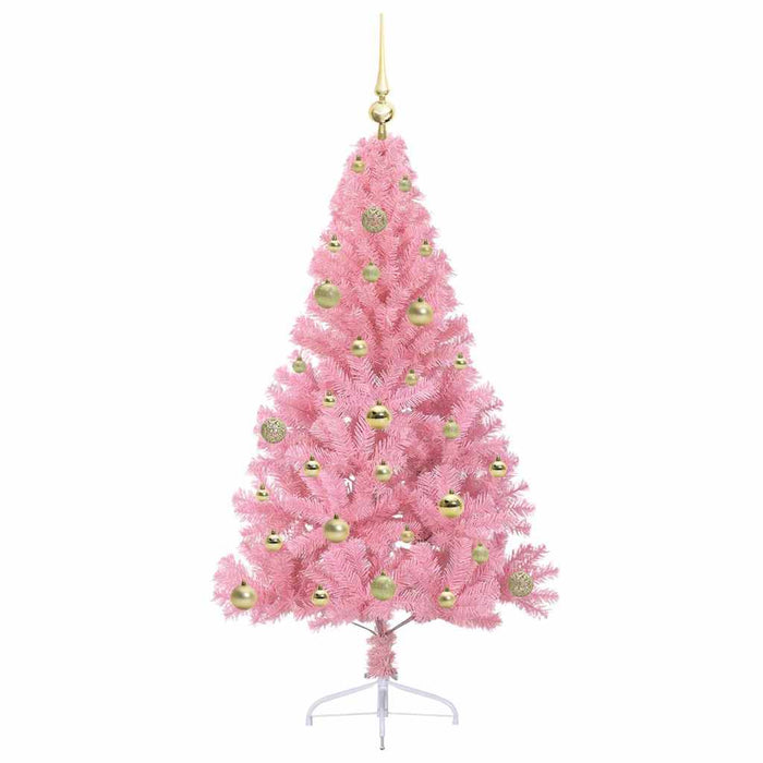 Pom de Crăciun artificial pre-iluminat Roz 150 cm PVC - WALTI WALTI