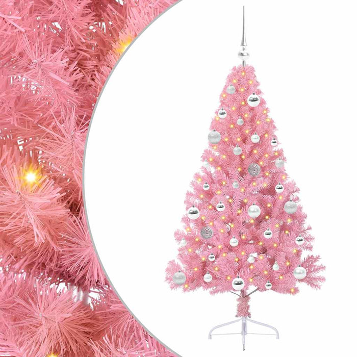 Pom de Crăciun artificial pre-iluminat Roz 150 cm PVC - WALTI WALTI