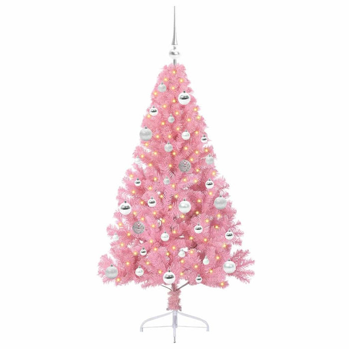 Pom de Crăciun artificial pre-iluminat Roz 150 cm PVC - WALTI WALTI