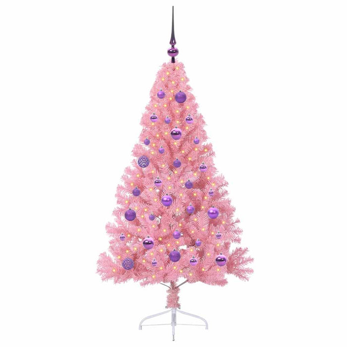 Pom de Crăciun artificial pre-iluminat Roz 150 cm PVC - WALTI WALTI