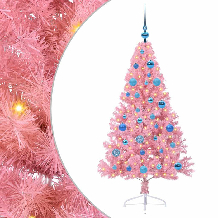 Pom de Crăciun artificial pre-iluminat Roz 150 cm PVC - WALTI WALTI