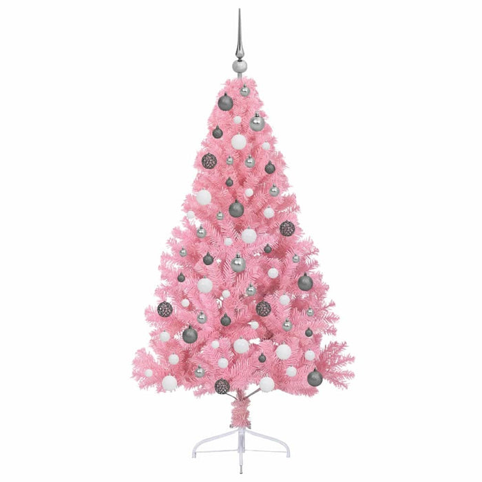 Pom de Crăciun artificial pre-iluminat Roz 180 cm PVC - WALTI WALTI