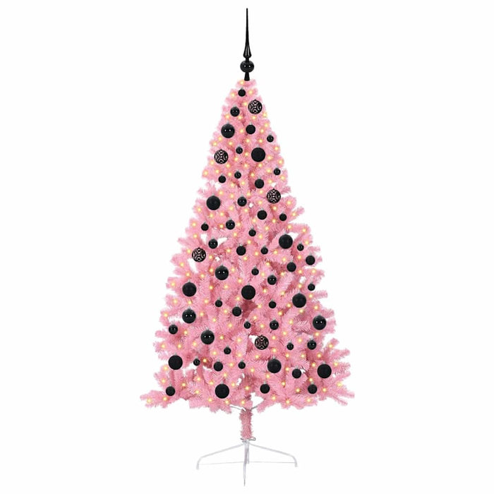 Pom de Crăciun artificial pre-iluminat Roz 180 cm PVC - WALTI WALTI