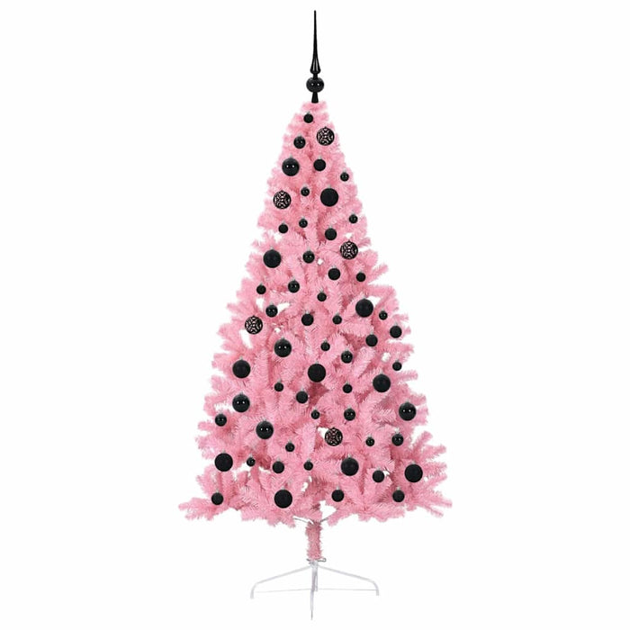 Pom de Crăciun artificial pre-iluminat Roz 180 cm PVC - WALTI WALTI