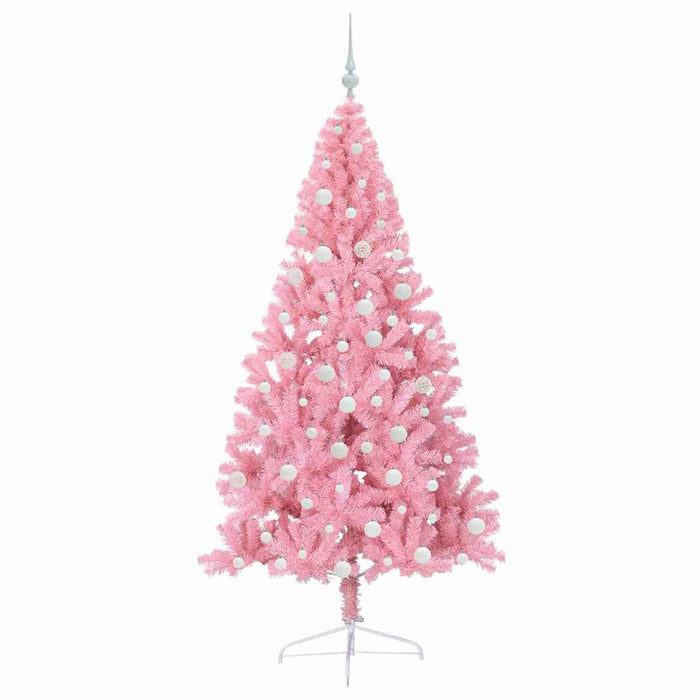 Pom de Crăciun artificial pre-iluminat Roz 180 cm PVC - WALTI WALTI
