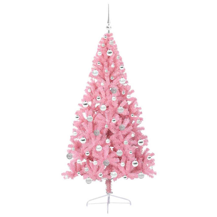 Pom de Crăciun artificial pre-iluminat Roz 180 cm PVC - WALTI WALTI