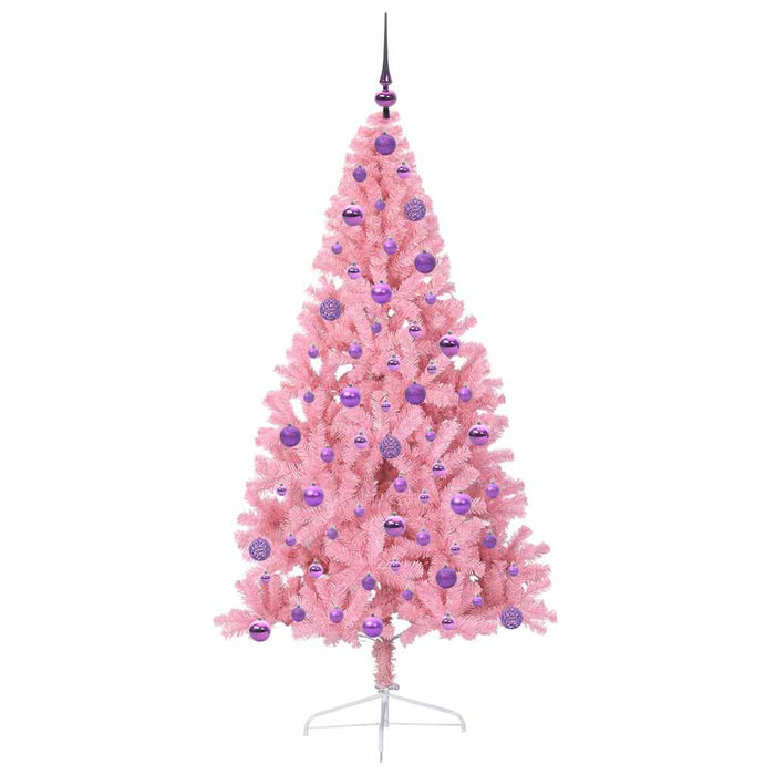 Pom de Crăciun artificial pre-iluminat Roz 180 cm PVC - WALTI WALTI