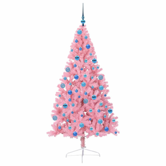 Pom de Crăciun artificial pre-iluminat Roz 180 cm PVC - WALTI WALTI
