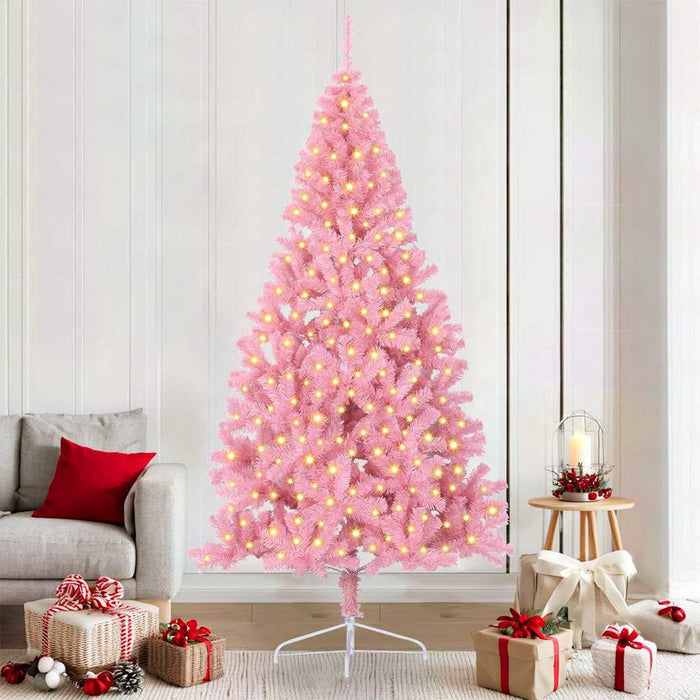 Pom de Crăciun artificial pre-iluminat Roz 210 cm PVC - WALTI WALTI