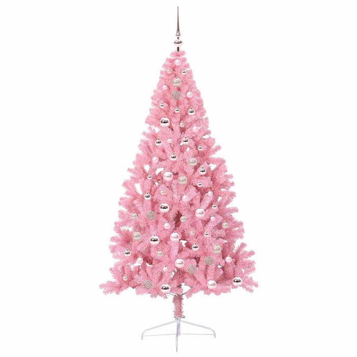 Pom de Crăciun artificial pre-iluminat Roz 210 cm PVC WALTI