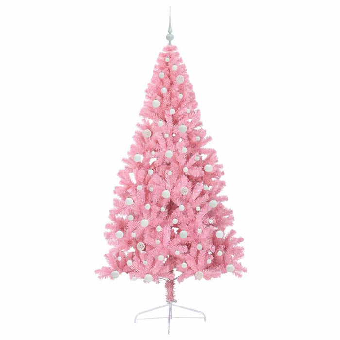 Pom de Crăciun artificial pre-iluminat Roz 210 cm PVC WALTI