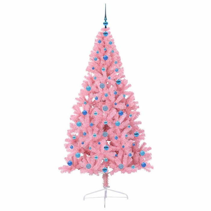 Pom de Crăciun artificial pre-iluminat Roz 210 cm PVC WALTI