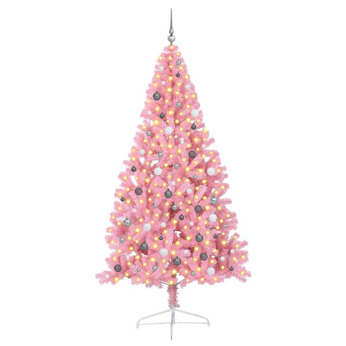 Pom de Crăciun artificial pre-iluminat Roz 240 cm PVC - WALTI WALTI