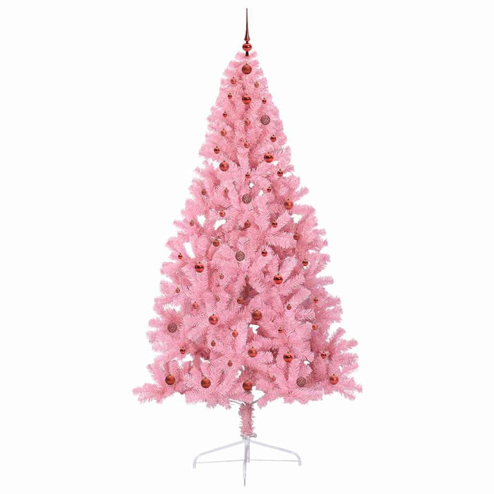 Pom de Crăciun artificial pre-iluminat Roz 240 cm PVC - WALTI WALTI
