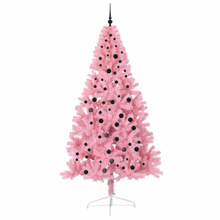 Pom de Crăciun artificial pre-iluminat Roz 240 cm PVC - WALTI WALTI