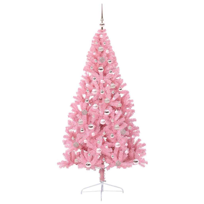 Pom de Crăciun artificial pre-iluminat Roz 240 cm PVC - WALTI WALTI