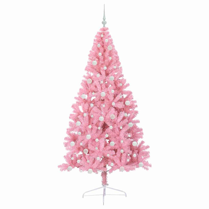 Pom de Crăciun artificial pre-iluminat Roz 240 cm PVC - WALTI WALTI