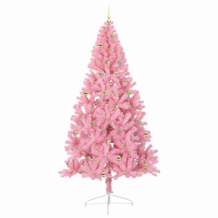 Pom de Crăciun artificial pre-iluminat Roz 240 cm PVC - WALTI WALTI