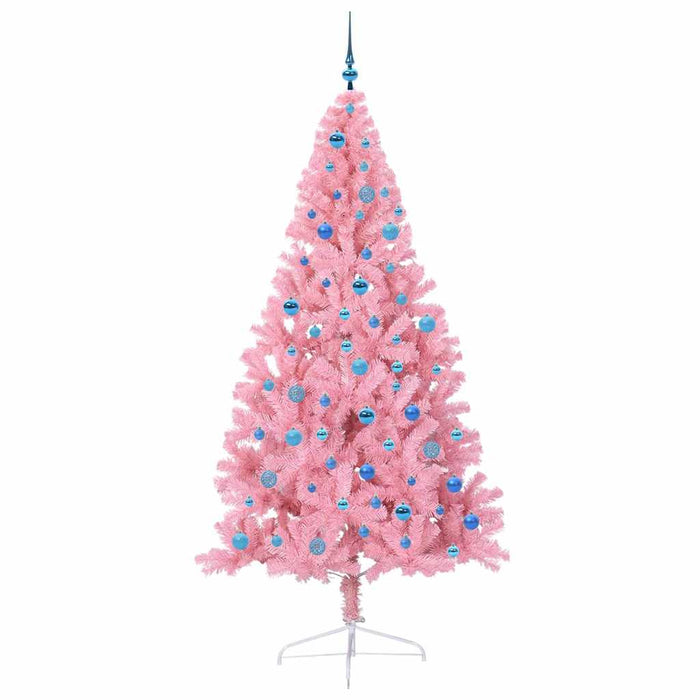 Pom de Crăciun artificial pre-iluminat Roz 240 cm PVC - WALTI WALTI