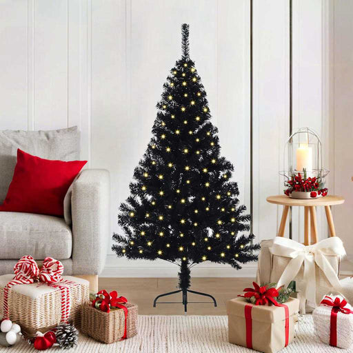 Pom de Crăciun artificial pre-iluminat Negru 120 cm PVC - WALTI WALTI