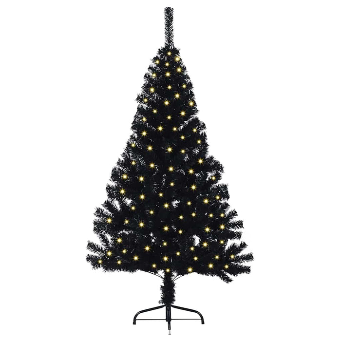Pom de Crăciun artificial pre-iluminat Negru 120 cm PVC - WALTI WALTI