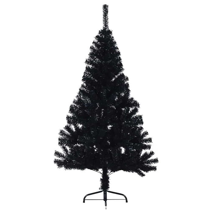 Pom de Crăciun artificial pre-iluminat Negru 120 cm PVC WALTI