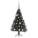 Pom de Crăciun artificial pre-iluminat Negru 120 cm PVC - WALTI WALTI