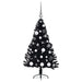 Pom de Crăciun artificial pre-iluminat Negru 120 cm PVC - WALTI WALTI